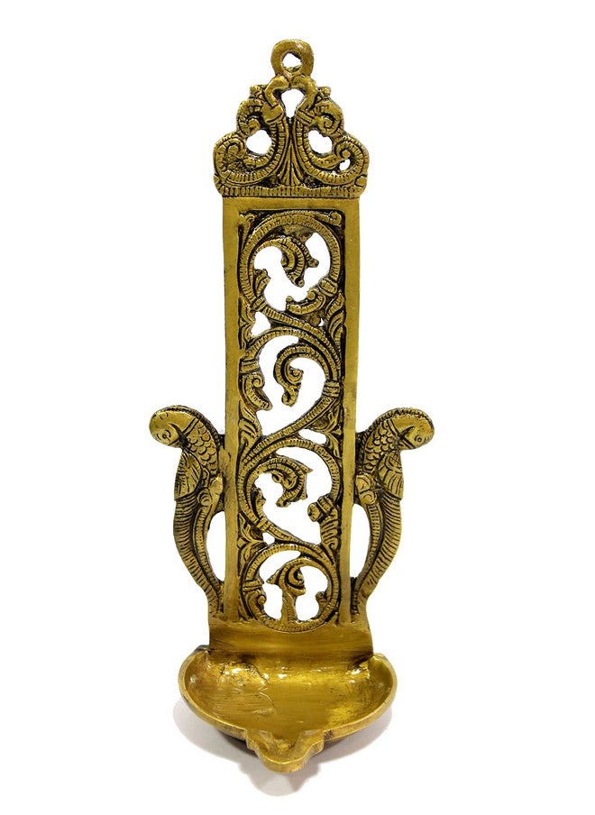 ESPLANADE ESPLANADE Brass Wall Hanging Diya (Gold_11 Inch)  - Image 1