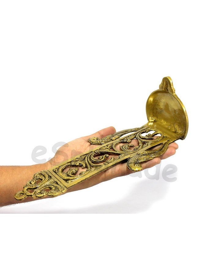 ESPLANADE ESPLANADE Brass Wall Hanging Diya (Gold_11 Inch)  - Image 5