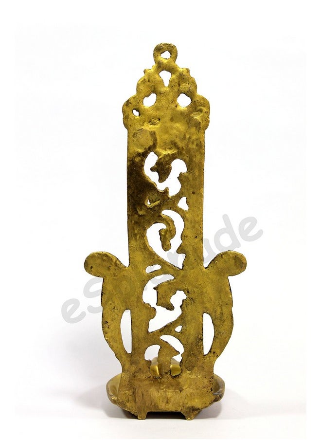 ESPLANADE ESPLANADE Brass Wall Hanging Diya (Gold_11 Inch)  - Image 4
