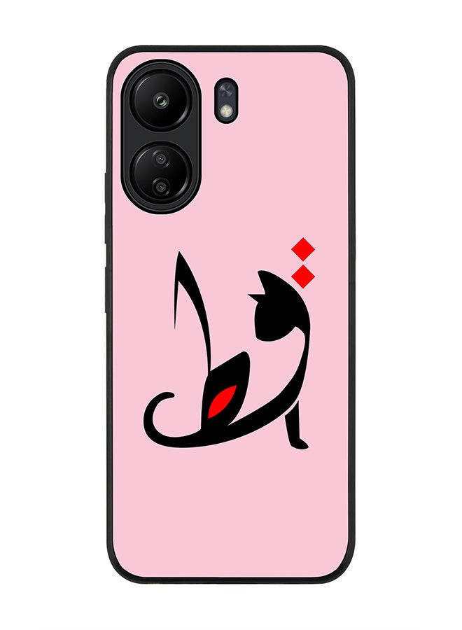 Stylizedd Rugged Black edge case for Xiaomi Poco C65, Slim fit Soft Case Flexible Rubber Edges Anti Drop TPU Gel Thin Cover- Cat - Image 1