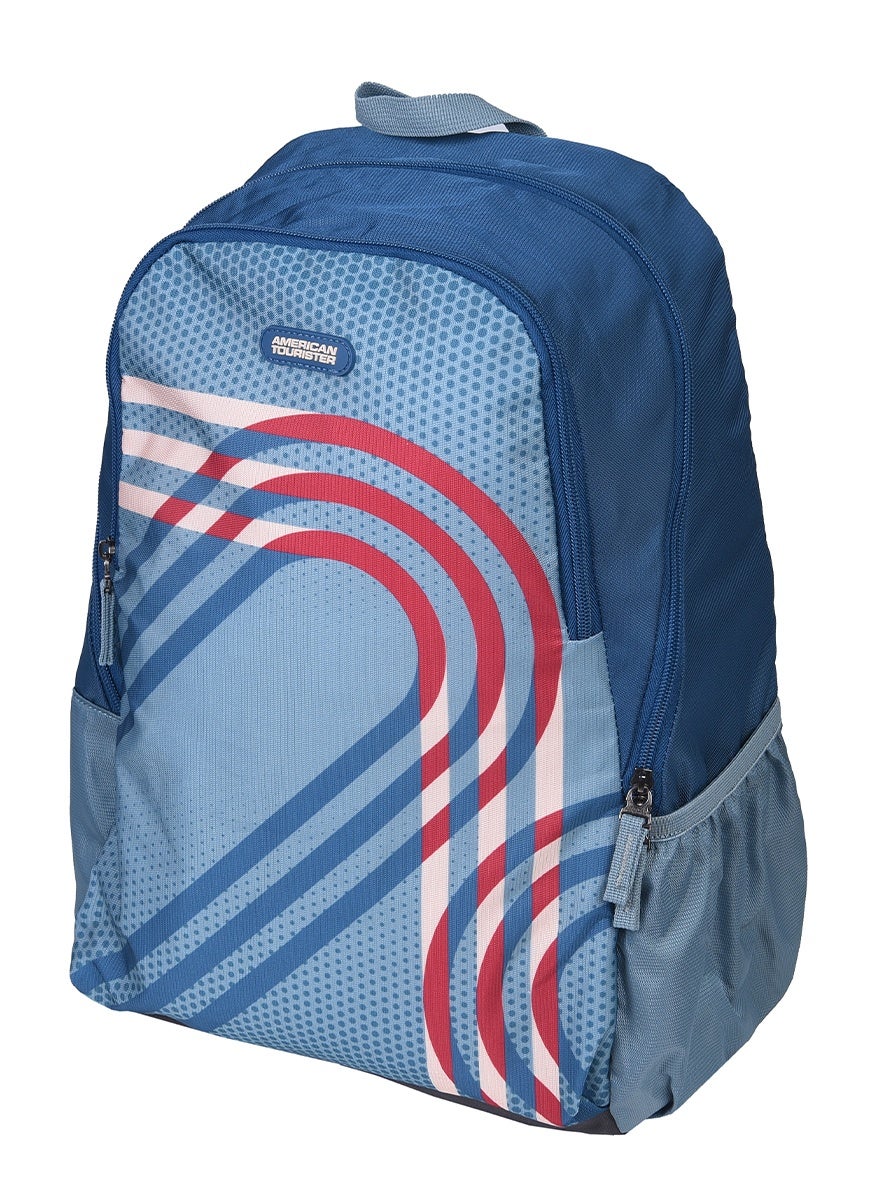 Aleo Backpack Polyester 20L Capacity, 15.6" Laptop Compartment, Teal|Front Zipper Pocket|Spacious Interior|Lightweight & Durable|Adjustable Shoulder Strap - 1 Year Global Warranty