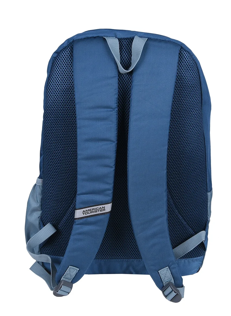 American Tourister Blue Aleo Backpack Polyester 20L Capacity, 15.6" Laptop Compartment, Teal|Front Zipper Pocket|Spacious Interior|Lightweight & Durable|Adjustable Shoulder Strap - 1 Year Global Warranty  | Best Price UAE