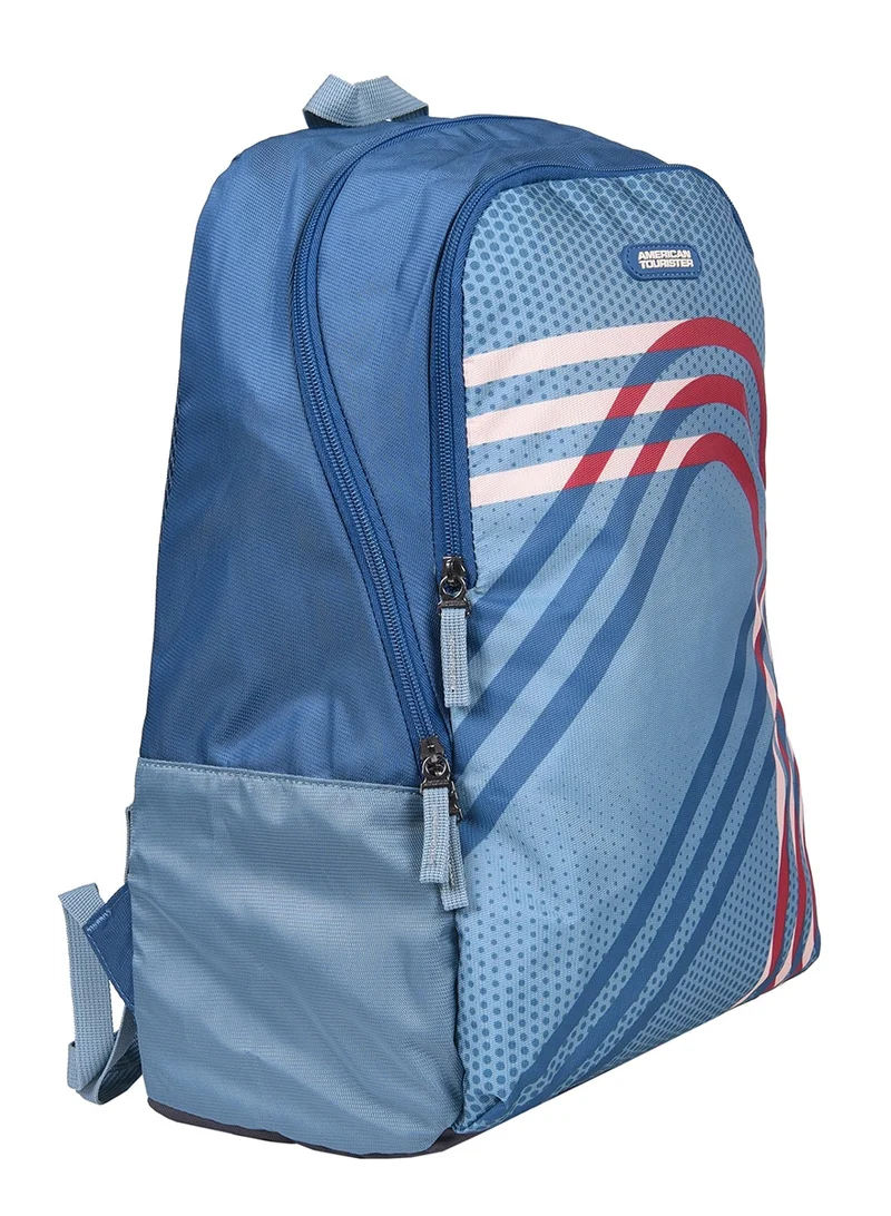American Tourister Blue Aleo Backpack Polyester 20L Capacity, 15.6" Laptop Compartment, Teal|Front Zipper Pocket|Spacious Interior|Lightweight & Durable|Adjustable Shoulder Strap - 1 Year Global Warranty  | Best Price UAE