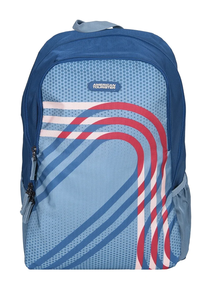 American Tourister Blue Aleo Backpack Polyester 20L Capacity, 15.6" Laptop Compartment, Teal|Front Zipper Pocket|Spacious Interior|Lightweight & Durable|Adjustable Shoulder Strap - 1 Year Global Warranty  | Best Price UAE