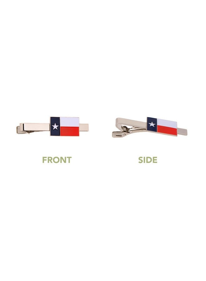 Desert Cactus Texas Tx State Rectangle Flag Tie Bar Made Of Metal Souvenir Texan (Silver Tie Bar) - Image 5