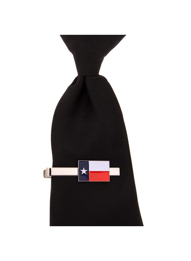 Desert Cactus Texas Tx State Rectangle Flag Tie Bar Made Of Metal Souvenir Texan (Silver Tie Bar) - Image 4