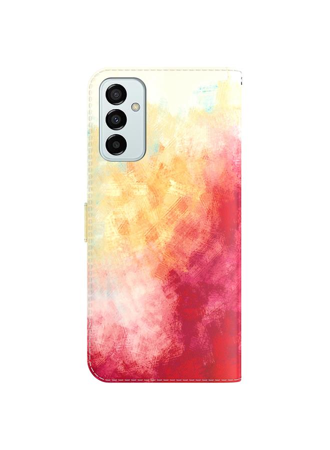 S-TOP Case For Samsung Galaxy M13 4G Watercolor Pattern Flip Leather Phone Case - Image 3