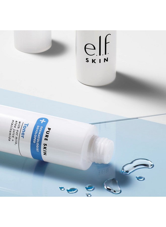 elf e.l.f. Skin Pure Skin Toner, Gentle, Soothing & Exfoliating Daily Toner for A Smoother-Looking Complexion, Made with Oat Milk, Aloe Juice & Niacinamide - Image 3