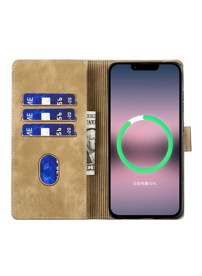 زبون جراب هاتف iPhone 13 Pro من الجلد المنقوش على شكل قلب وقط - Image 5