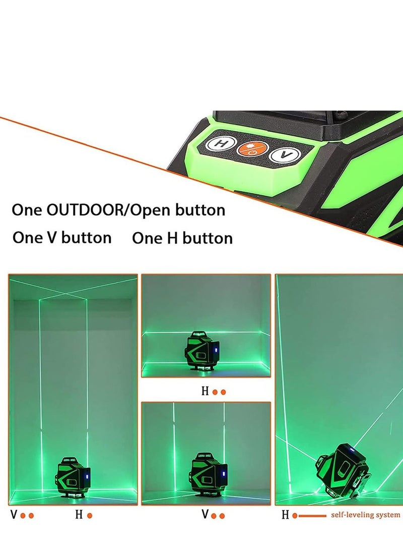 16 Lines 4D Laser Level Horizontal Vertical Line Laser , Rechargeable Battery , Remote Control , Portable Toolbox , Green Cross Line Professional Laser for Construction Spirit Level - pzsku/Z52E08F29C8E92CB72BD6Z/45/_/1708497000/f726861f-6917-43a1-a3ed-8fd70ff06f2f