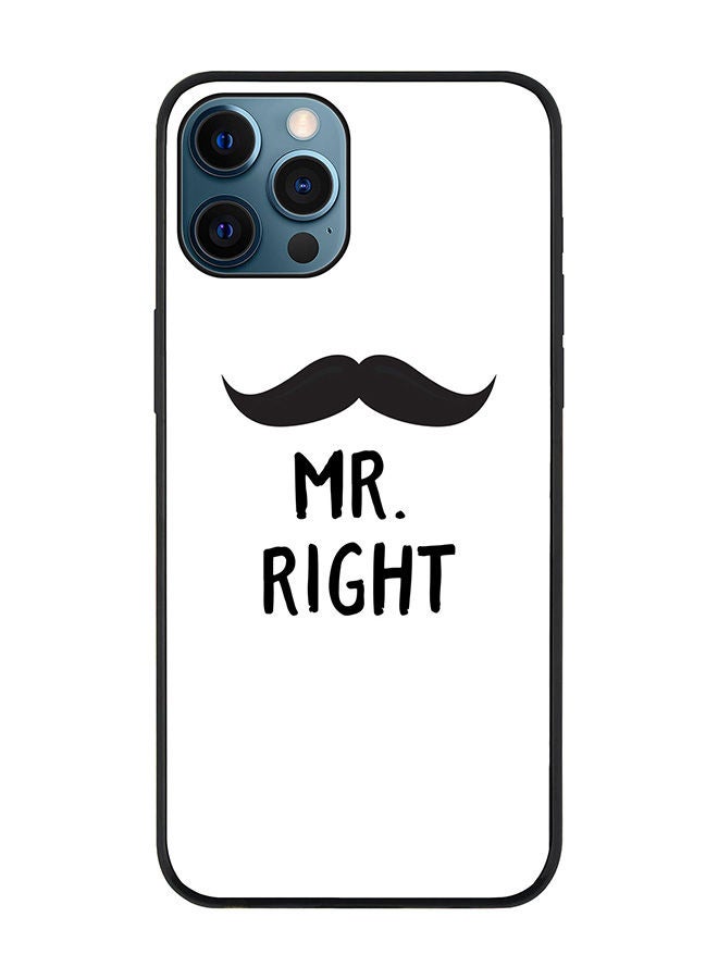 Stylizedd Rugged Black edge case for Apple iPhone 12 Pro Slim fit Soft Case Flexible Rubber Edges Anti Drop TPU Gel Thin Cover - Mr. Right - Image 1