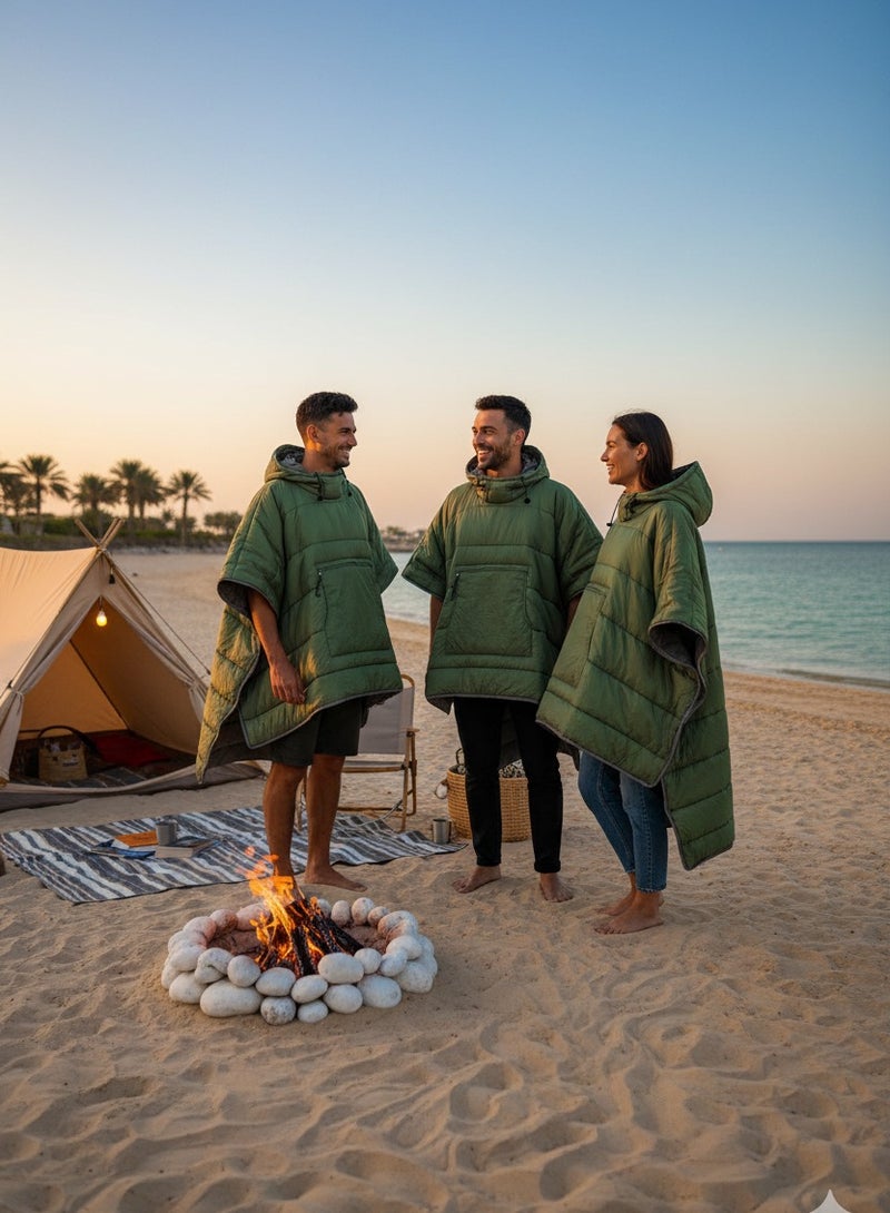 Adventure Lab All-Season Camping Poncho Sleeping Bag – Warm, Cozy, and Portable Camping Poncho Blanket for Outdoor Adventures - Image 5