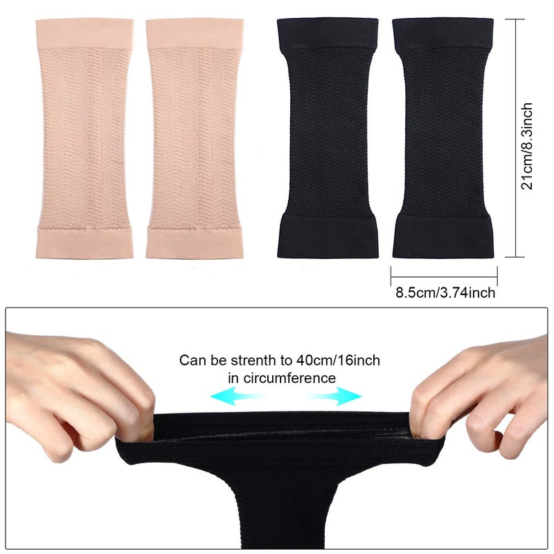 SATINIOR 2 Pairs Arm Shapers for Plus Size Women, Wraps Slim Upper Arm Sleeves Compression - Image 2