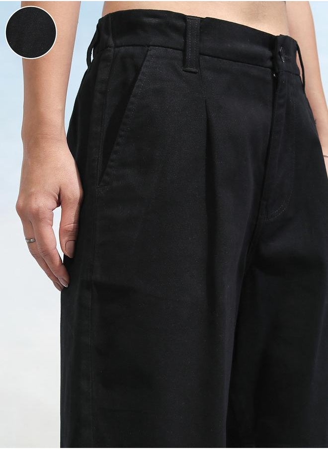 Tokyo Talkies Solid High Rise Chino Shorts by Styli  - Image 5