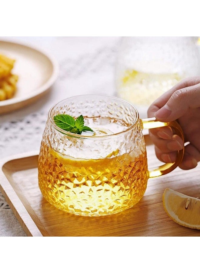 ANKUL ANKUL Premium Glass Coffee Mug Tea Cups Set of 4-410 ML, Transparent, Glass Cups Set for Coffee, Green Tea, Herbal Tea, Lemon Tea, Milk Cup, Hot/Cold Drinks Cups (Lemon Cup, 4) - Image 5