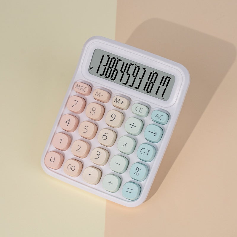 Color Mechanical Keyboard Calculator Dopamine Color High-Looking Internet Celebrity Office Computer Financial Special Calculator - Image 1
