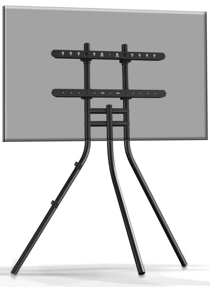 Vizo Hise Tripod TV Stand, Modern Easel TV Stand for 42 to 86 inch Screens, Portable TV Floor Stand, Height Adjustable TV Display Stand for Home Studio Office, Black  - Image 1