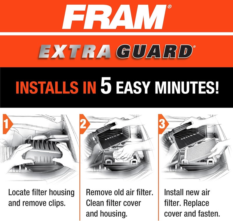 FRAM Extra Guard CA12377 Engine Air Filter Replacement for Select Toyota Vehicles - Image 5
