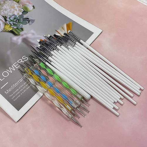 Belicia 20 Pcs Nail Art Design Dotting Painting Drawing Polish Brush Pen Tools - Image 4