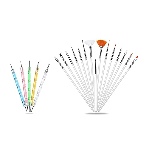 Belicia 20 Pcs Nail Art Design Dotting Painting Drawing Polish Brush Pen Tools - Image 2