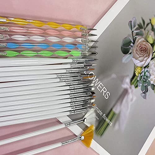 Belicia 20 Pcs Nail Art Design Dotting Painting Drawing Polish Brush Pen Tools - Image 5