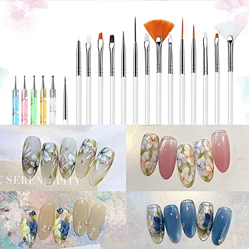 Belicia 20 Pcs Nail Art Design Dotting Painting Drawing Polish Brush Pen Tools - Image 3