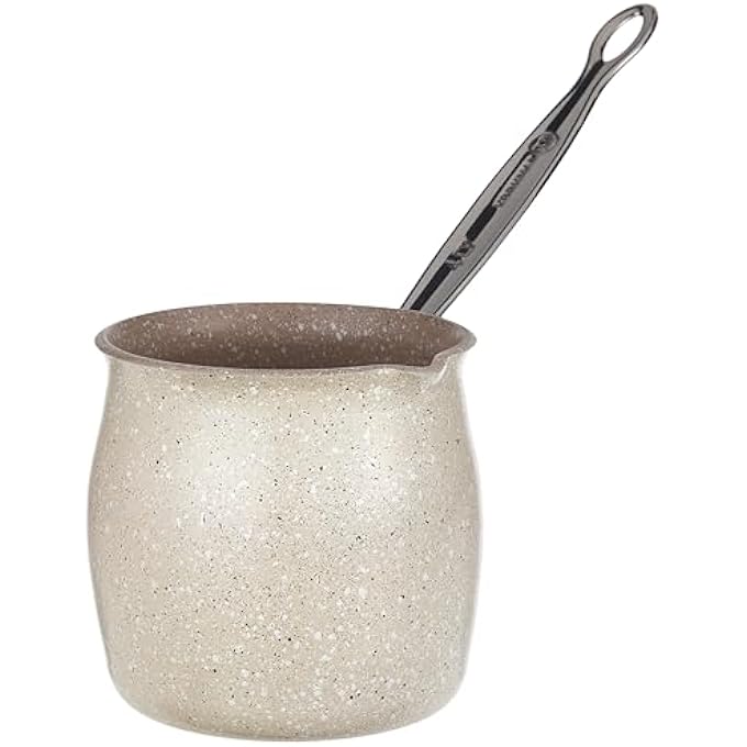 rayihni Granita Forged Aluminium Coffee Pot 4 Cups  NonStick Granite Coated Turkish Coffee Pot  Ka12394 - Image 1