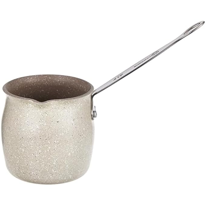 rayihni Granita Forged Aluminium Coffee Pot 4 Cups  NonStick Granite Coated Turkish Coffee Pot  Ka12394 - Image 2