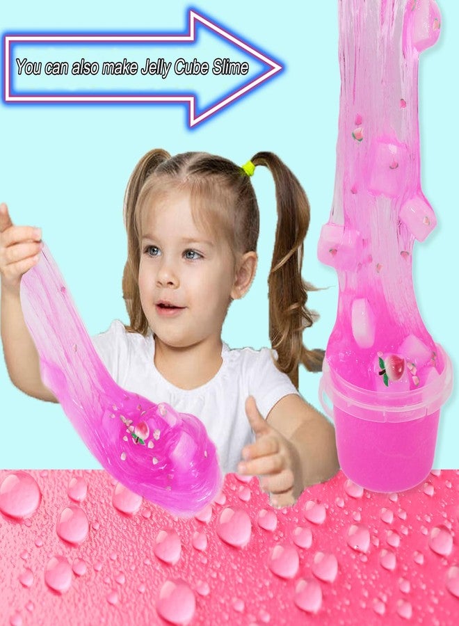 Azeperoy Premade Crystal Slime Rose Pink Jelly Cube Glimmer Crunchy Slime, Includes 4 Sets of Slime Add-ins, Party Favors for Kids, Sensory and Tactile Stimulation, Stress Relief, for Girls & Boys - Image 4