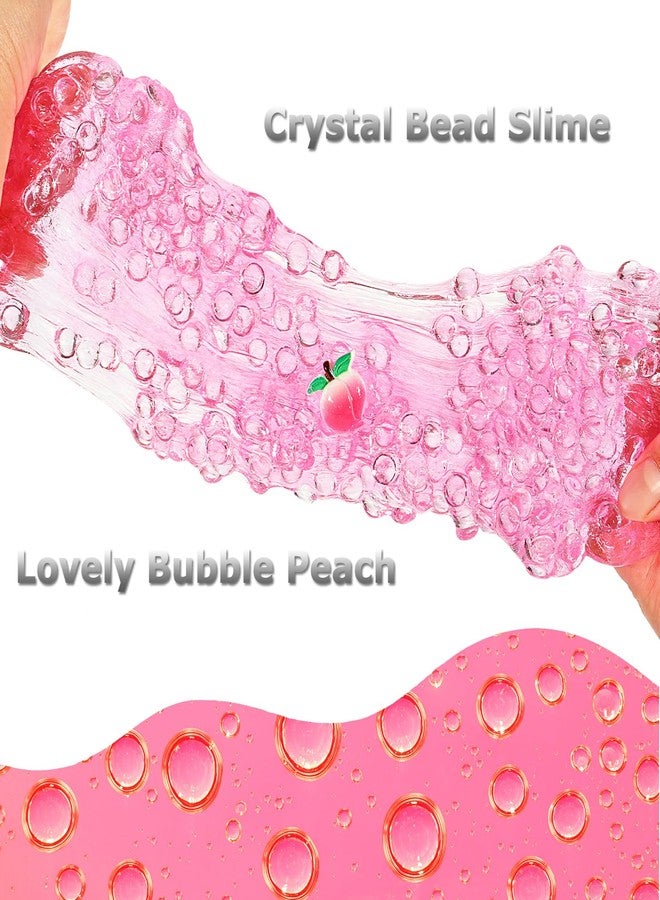 Azeperoy Premade Crystal Slime Rose Pink Jelly Cube Glimmer Crunchy Slime, Includes 4 Sets of Slime Add-ins, Party Favors for Kids, Sensory and Tactile Stimulation, Stress Relief, for Girls & Boys - Image 3