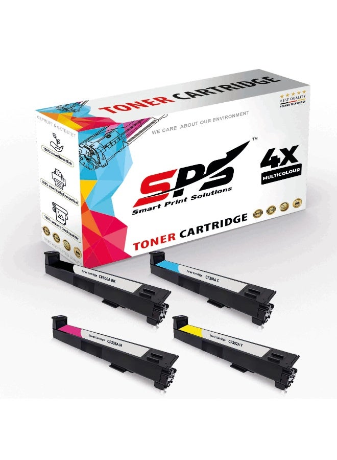 Smart Print Solutions SPS Compatible Toner Cartridges for HP - 827A | 4x Multicolor | Yield upto 29,500 Pages - Image 1