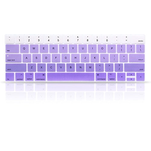 ProElife Premium Keyboard Cover Ultra Thin Keyboard Protector Skin for MacBook Pro with Touch Bar 13-inch 15-inch (Model A2159, A1989, A1990, A1706, A1707) (2019 2018 2017 2016) (Ombre Purple) - Image 1