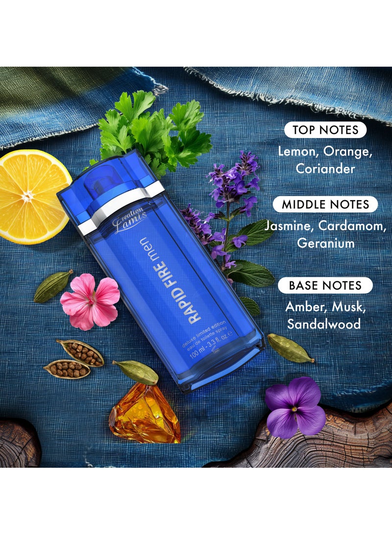 Creation Lamis Rapid Fire Eau de Toilette For Men 100ml - Image 3