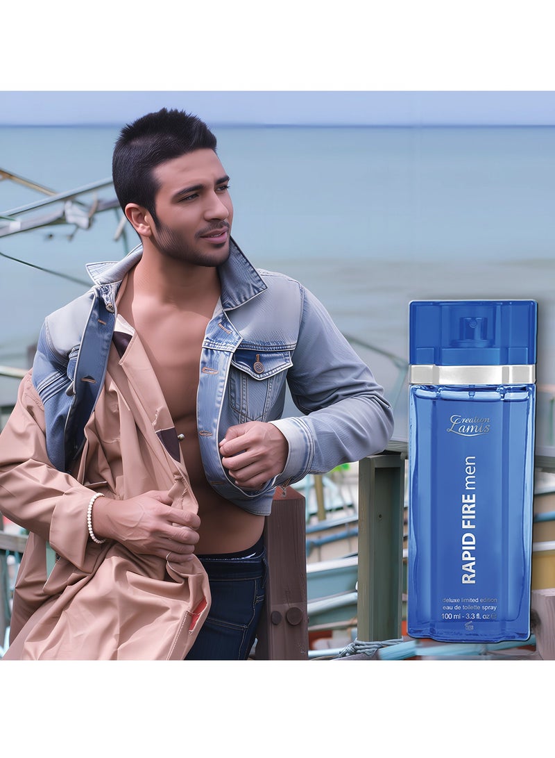 Creation Lamis Rapid Fire Eau de Toilette For Men 100ml - Image 4