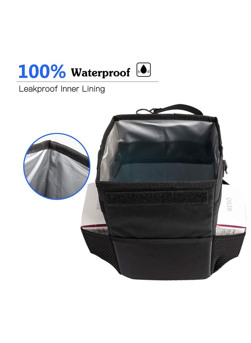 Toby's Car Trash Can for Car Cute Car Trash Bag Folding Suspension Storage Bag Car Seat Back Storage Bag Car Garbage Cans Leak Proof Vehicle Trash Can Black (Packof4)  - Image 3