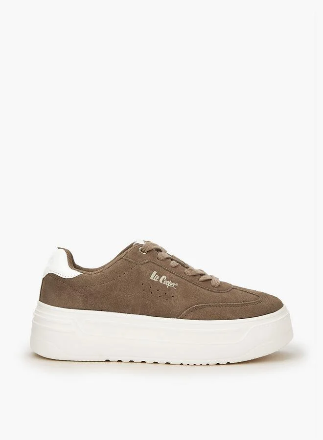 لي كوبر Women's Textured Lace-Up Sneakers