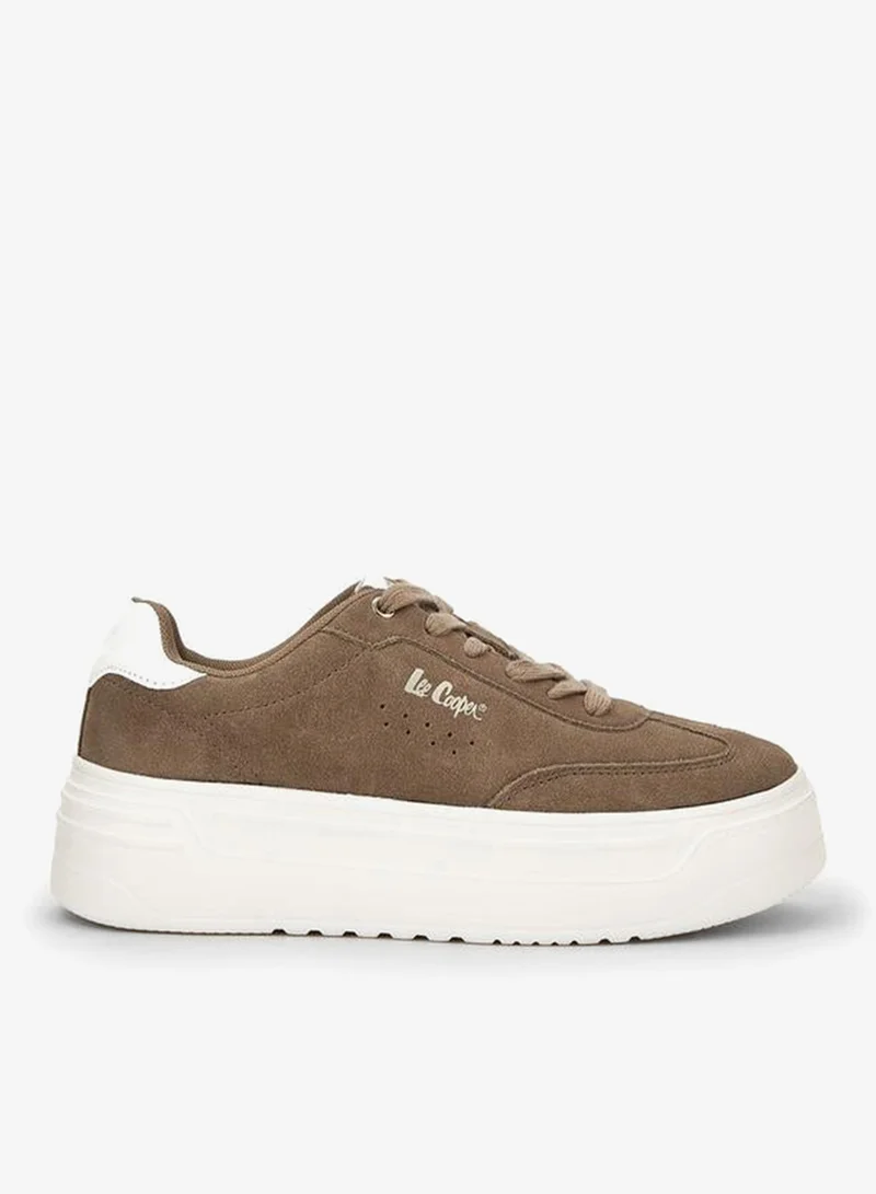 لي كوبر حذاء رياضي نسائي بنسيج دانتيل برباط