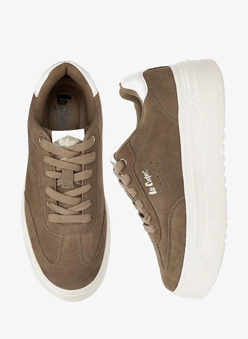 لي كوبر حذاء رياضي نسائي بنسيج دانتيل برباط