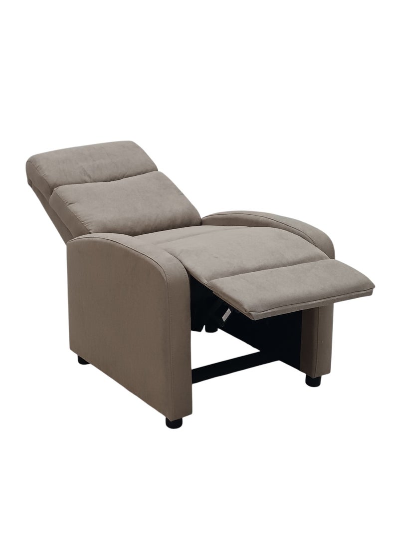 مفروشات صابر واخوانه (ذ.م.م) SBF Single Seater Fabric Recliner Chair – Manual Reclining Sofa with Modern Design & Soft Padding – Comfortable One-Seater Lounge Chair for Living Room & Home Relaxation, Beige  - Image 4