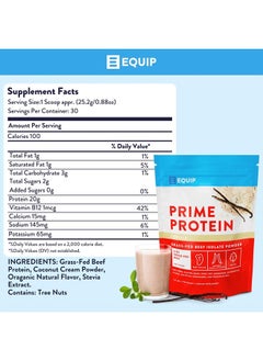 Foods Prime Protein Powder | Clean, Grass Fed Beef Protein Isolate | Carnivore Protein Powder | Paleo, Keto Friendly | Gluten, Dairy Free | Helps Build & Repair Tissue | 30 Servings, Vanilla - pzsku/Z52E13562583523C95014Z/45/_/1731412265/2a8c8708-ed32-4854-915d-eccceb26f13c