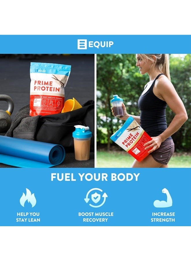 Equip Foods Prime Protein Powder | Clean, Grass Fed Beef Protein Isolate | Carnivore Protein Powder | Paleo, Keto Friendly | Gluten, Dairy Free | Helps Build & Repair Tissue | 30 Servings, Vanilla - Image 4