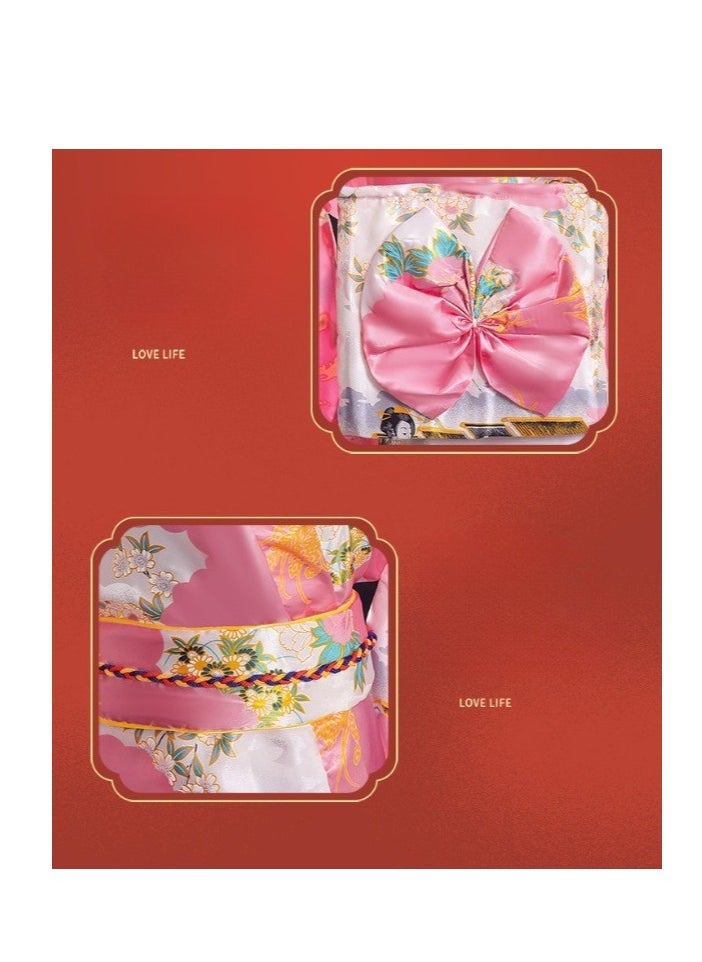 Generic - New Japanese Kimono, Japanese Traditional Clothing for Nightgown, Bathrobe, Home Clothes, Ethnic Style Stage Performance Clothes(Does not include fan) - Image 1