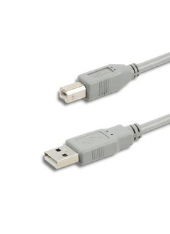 Generic USB 2.0 Printer Cable for Connecting Printers to Computers or Laptops, 1.5m, Grey  - Image 1