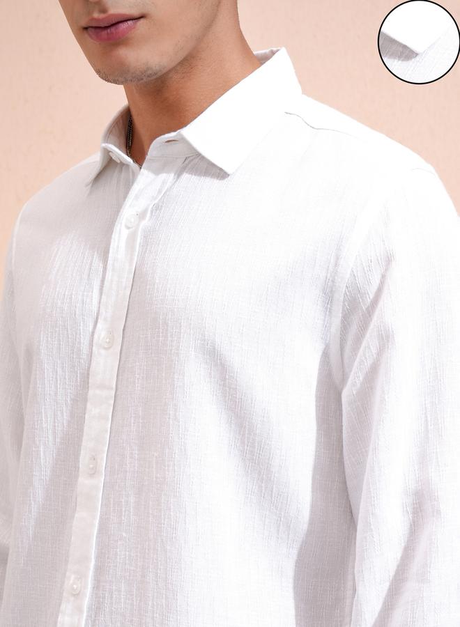 HIGHLANDER Solid Regular Fit Collared Shirt - Image 5