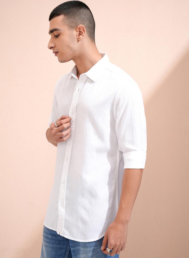 HIGHLANDER Solid Regular Fit Collared Shirt - Image 4