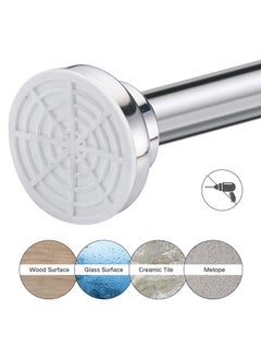 Garlo Shower Curtain Rod Tension - 125-220CM Never Rust Non-Slip Spring Tension Curtain Rod No Drilling Stainless Steel Curtain Rod Use Bathroom Kitchen  - Image 2