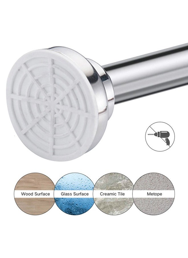 Garlo Shower Curtain Rod Tension - 125-220CM Never Rust Non-Slip Spring Tension Curtain Rod No Drilling Stainless Steel Curtain Rod Use Bathroom Kitchen  - Image 2