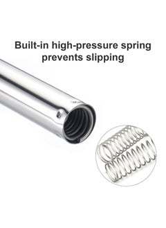 Garlo Shower Curtain Rod Tension - 125-220CM Never Rust Non-Slip Spring Tension Curtain Rod No Drilling Stainless Steel Curtain Rod Use Bathroom Kitchen  - Image 3
