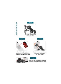 Raegr Ridelock 300A Bike Mount Holder, Phone Mount Holder for Maps & GPS Navigation | Made of Metal & ABS Material | Easy Installation, Universal Compatibility | Fits All Smartphones – Black RG10357  - Image 4