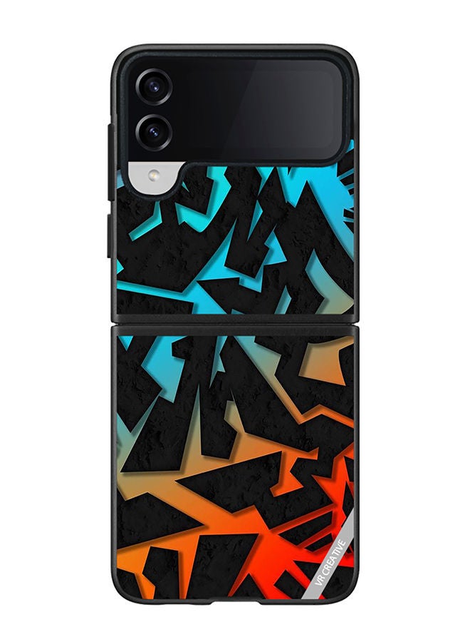 VR CREATIVE Protective Case Cover For Samsung Galaxy Z Flip4 Multicolour Design - Image 1